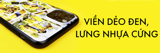 Viền dẻo đen, lưng nhựa cứng